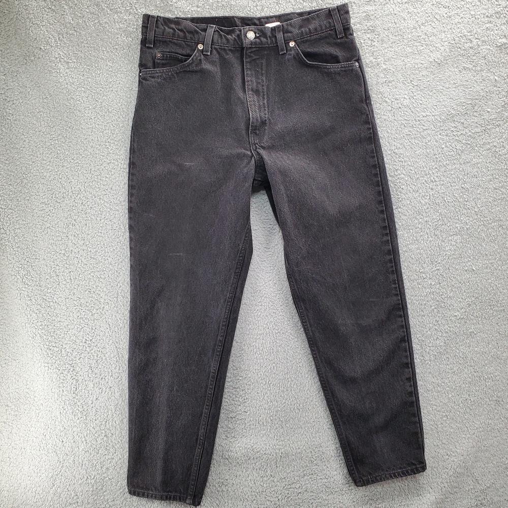 Vintage Levis 550 Orange Tab Relaxed Fit Black Jeans Mens Size 34 x 30